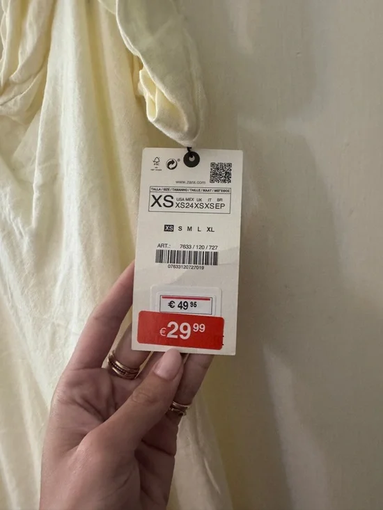 Zara Off-Shoulder Slip Maxi Dress in Cream - Picture 5 of 5